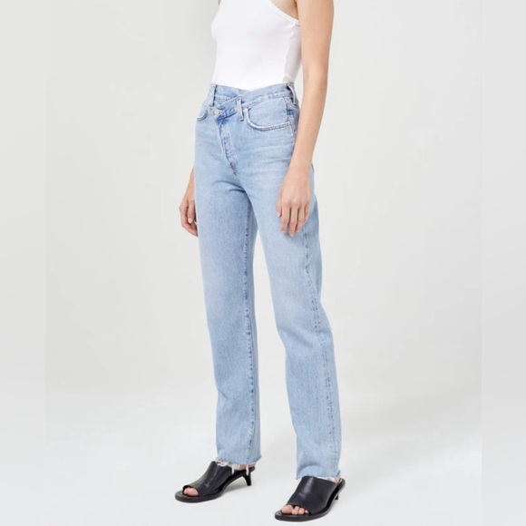 NWT Agolde Criss Cross Straight Jeans, Dimensions 32 $250 - Picture 2 of 4